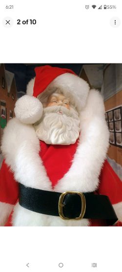 Montgomery Ward 1989 Limited Edition #77100 Genuine Porcelain Santa 15" Sack VTG