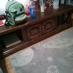 English Cherry Wood Vintage Coffee Table 