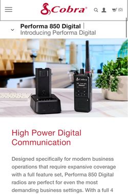 Cobra Performa 850 Digital Two-Way Radio