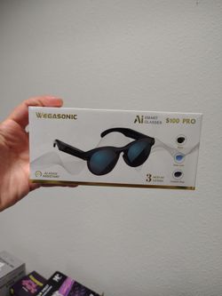 Brand New Wegasonic AI Smart Glasses Photo Video Music Etc