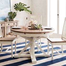 Pottery Barn Hart Extendable Round Dining Table