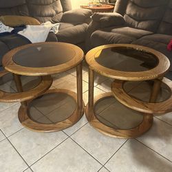 Vintage Swivel Side Tables