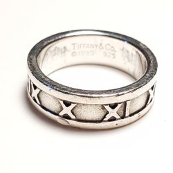Tiffany Co. Sterling Silver Atlas Ring