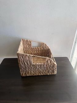 Woven Water Hyacinth Storage Basket