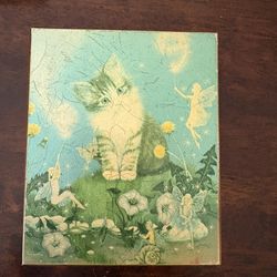 Cat Wooden Trinket Box