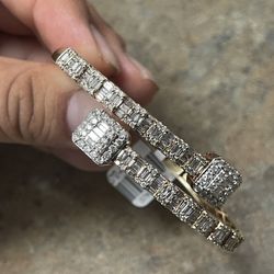 Real diamond Baguette Bracelet 