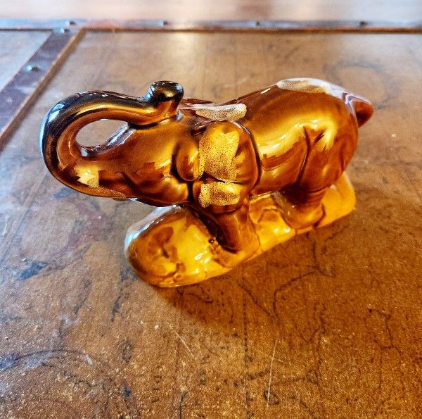 Vintage Ceramic Elephant Statue