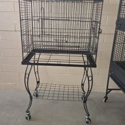 🦜 LOVE BIRDS,   PARROT SIZED  Medium Sized Galvanized Steel Bird Cage. 