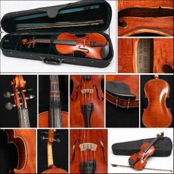 Beginner 14” Violin Full Set – Andrea Moretti Strad Copy w/ Case & Bow (Ready to Play)