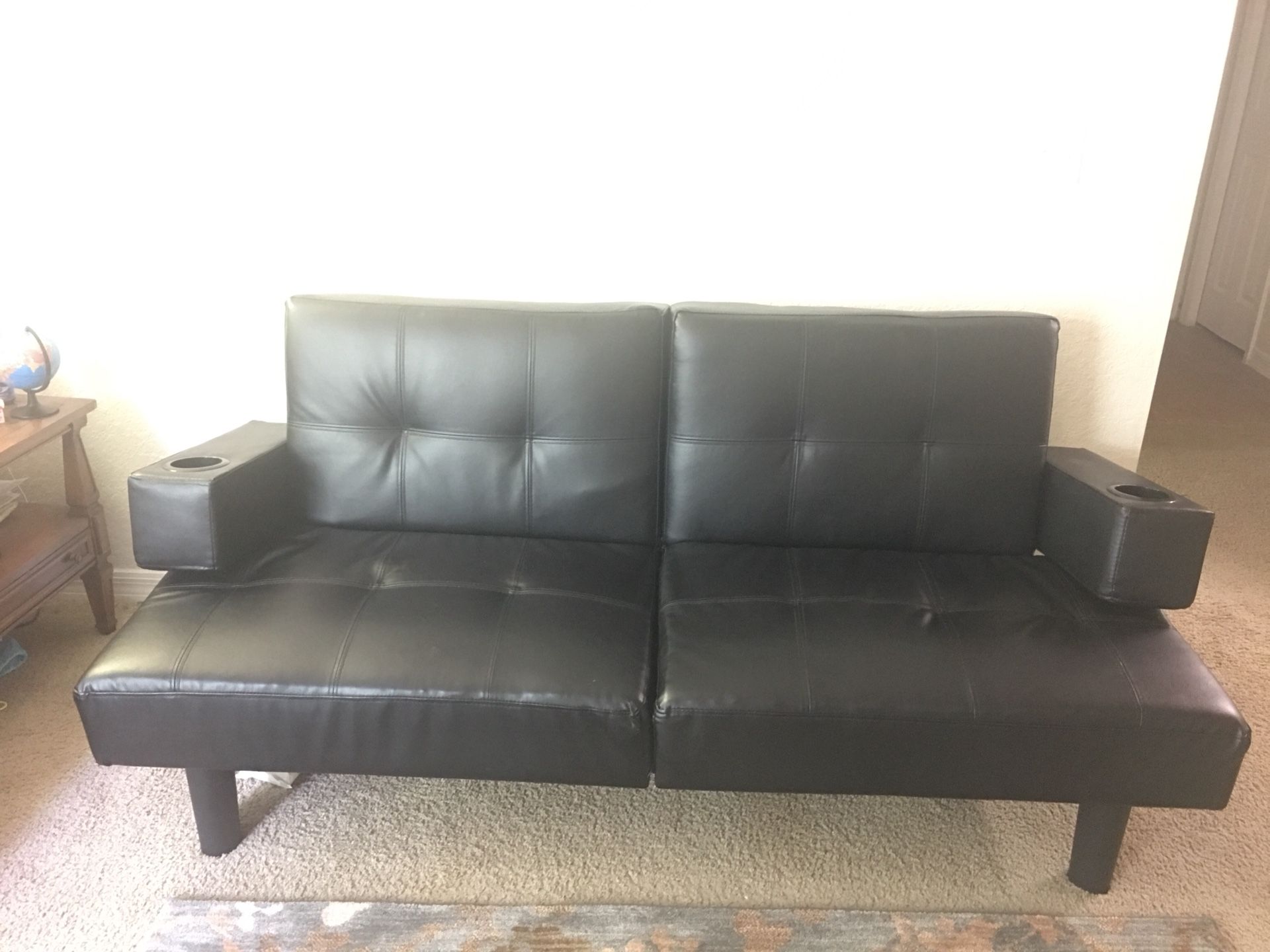 Leather Futon sofa