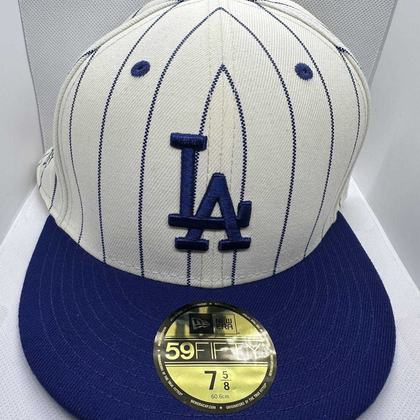 NEW ERA 59FIFTY Los Angeles Dodgers Pinstripe Fitted Cap - Sz. 7 5 
