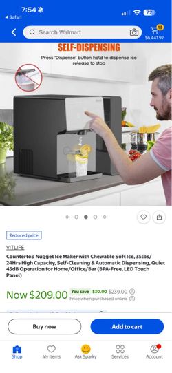 VITLIFE Countertop Nugget Ice Maker