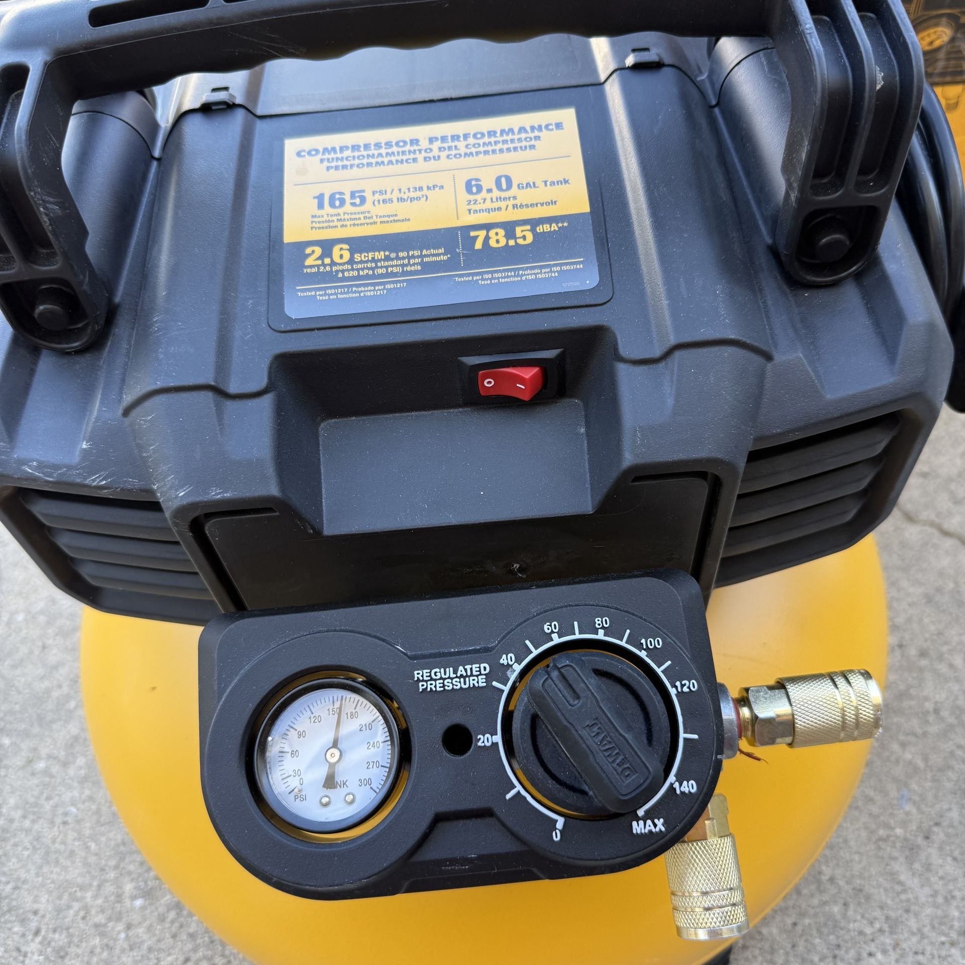 DEWALT  6 gal. 165 PSI Portable Electric Pancake Air Compressor