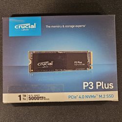 New/unopened Crucial P3 Plus 1tb NVMe SSD