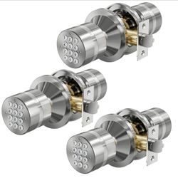 Signstek Keyless Digital Electronic Entry Security Safety Door Lock Locker (Satin Nickel 3 Pack)