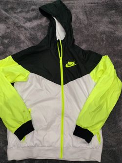 Nike Windrunner Jacket Black White Neon Yellow