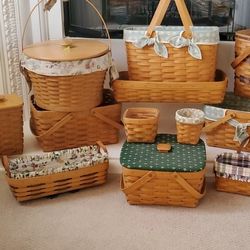Longaberger Hand Crafted Basket Collection