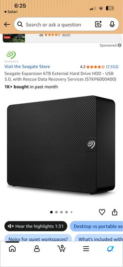 Expansion ( external drive for PC and Mac)