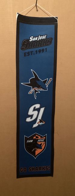 San Jose Sharks felt heritage pennant