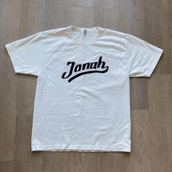 Men’s Vintage Thrifted Jonah Logo T-Shirt In White