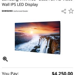 55” Wall Mount TV
