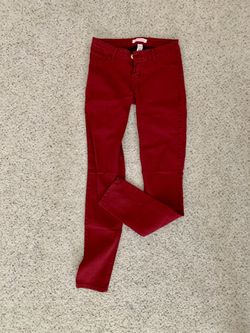 Red jeggings size 4