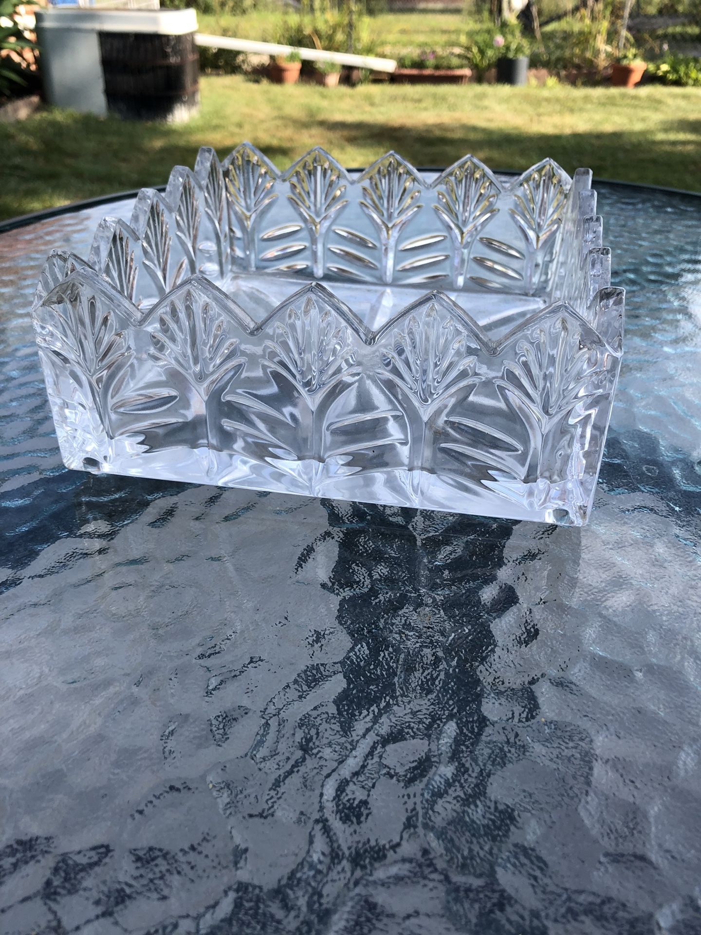 Mikasa Crystal napkin holder