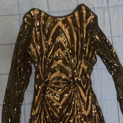Black Sequin Dress 