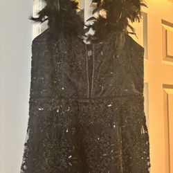 New Black Laced Off The Shoulder Dress 