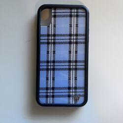 Blue Plaid Wildflower Phone Case 