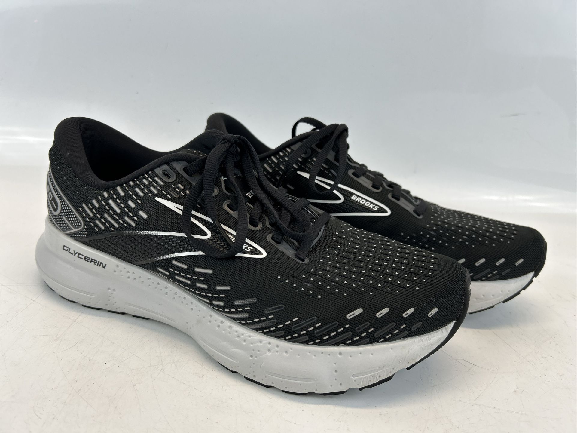 Brooks Womens Glycerin 20 1203691B059 Black Running Shoes Sneakers Size 9.5 B
