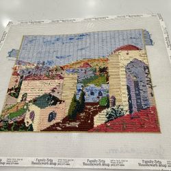Sandra Gilmore Jerusalem Needlepoint COMPLETED 17x14 handpainted
