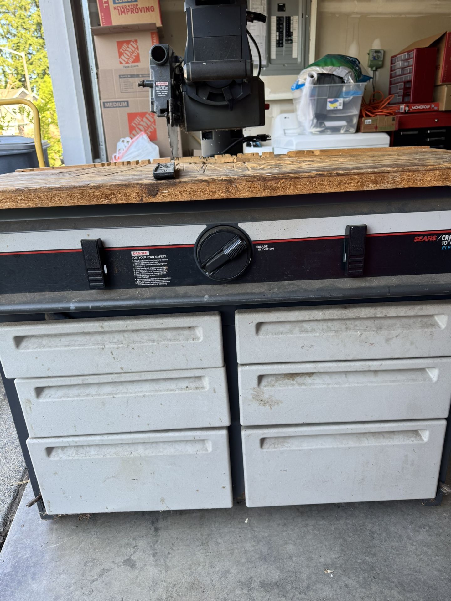 Craftsman Table Saw With 6 Draws Cabinet