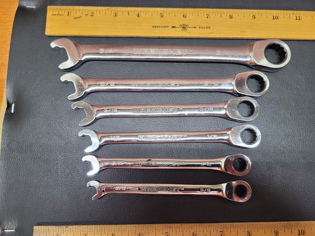 Wrenchet Brand Ratcheting Combination Wrenches 