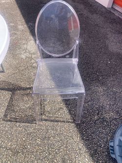 Clear plastic chairs