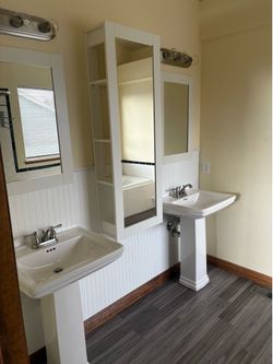 Large Bathroom Mirror with shelves