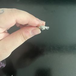 Ring Sterling Silver Diamond 