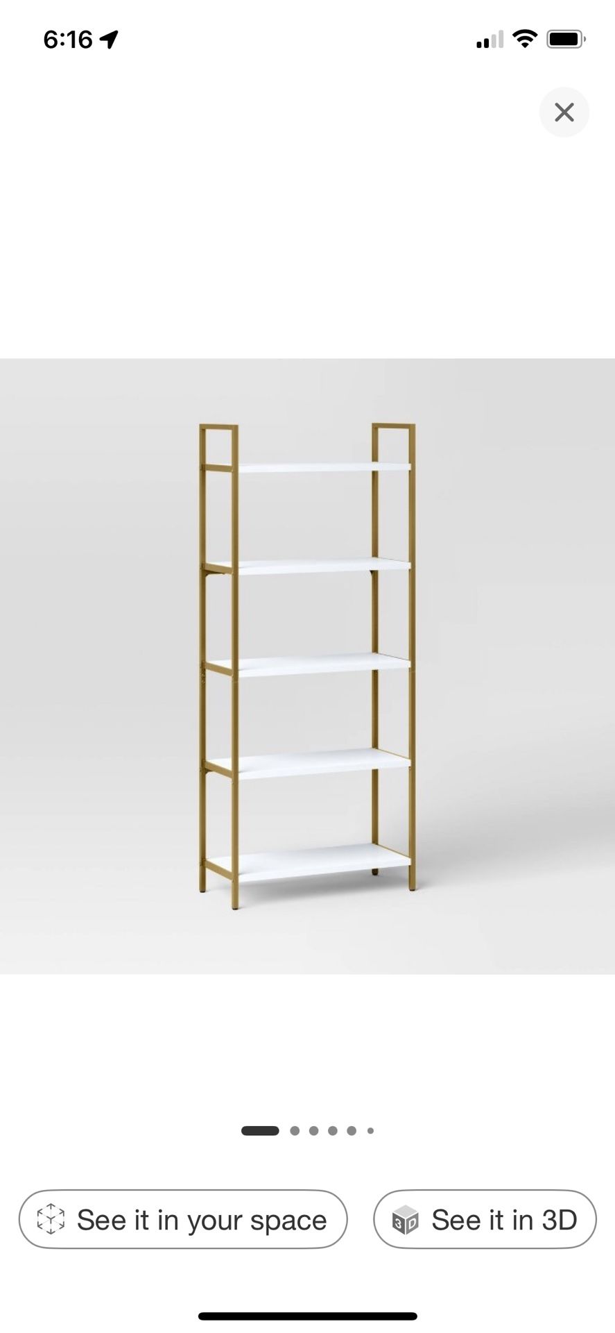 5 Shelf Ladder Bookshelf