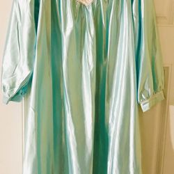 Vintage Full Length Satin Winter Nightgown by Cachet