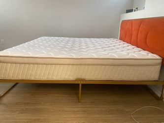 King bed frame w/ mattress