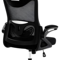 Ergonomic Office Chair,Ergonomic Desk Chair with Headrest Mesh Computer Chair with High Back Adjustable Lumbar Support, Rolling Swivel Chairs with Whe