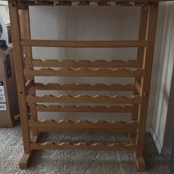Wine Rack With Small Wine Glass Holder 