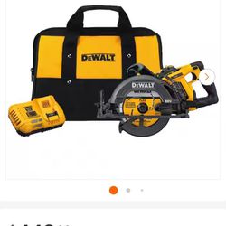 BRAND NEW! DEWALT - FLEXVOLT 60V MAX 7-1/4 in. Cordless Worm Drive Style Saw with 9.0Ah Battery Kit 