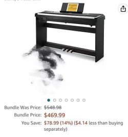 Donner DEP-20 Beginner Digital Piano 88 Key Full Size Weighted Keyboard, Portable Electric Piano