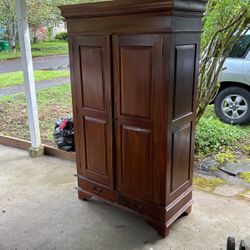 Solid Mahogany Cabinet 20” X 43 1/2” X 71 1/2”