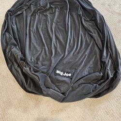 Big Joe Fuf Large (5') Oversized Beanbag Chair COVER (only) Black Brushed Denim
