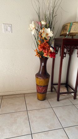 Brass Vase, Plastic Flour