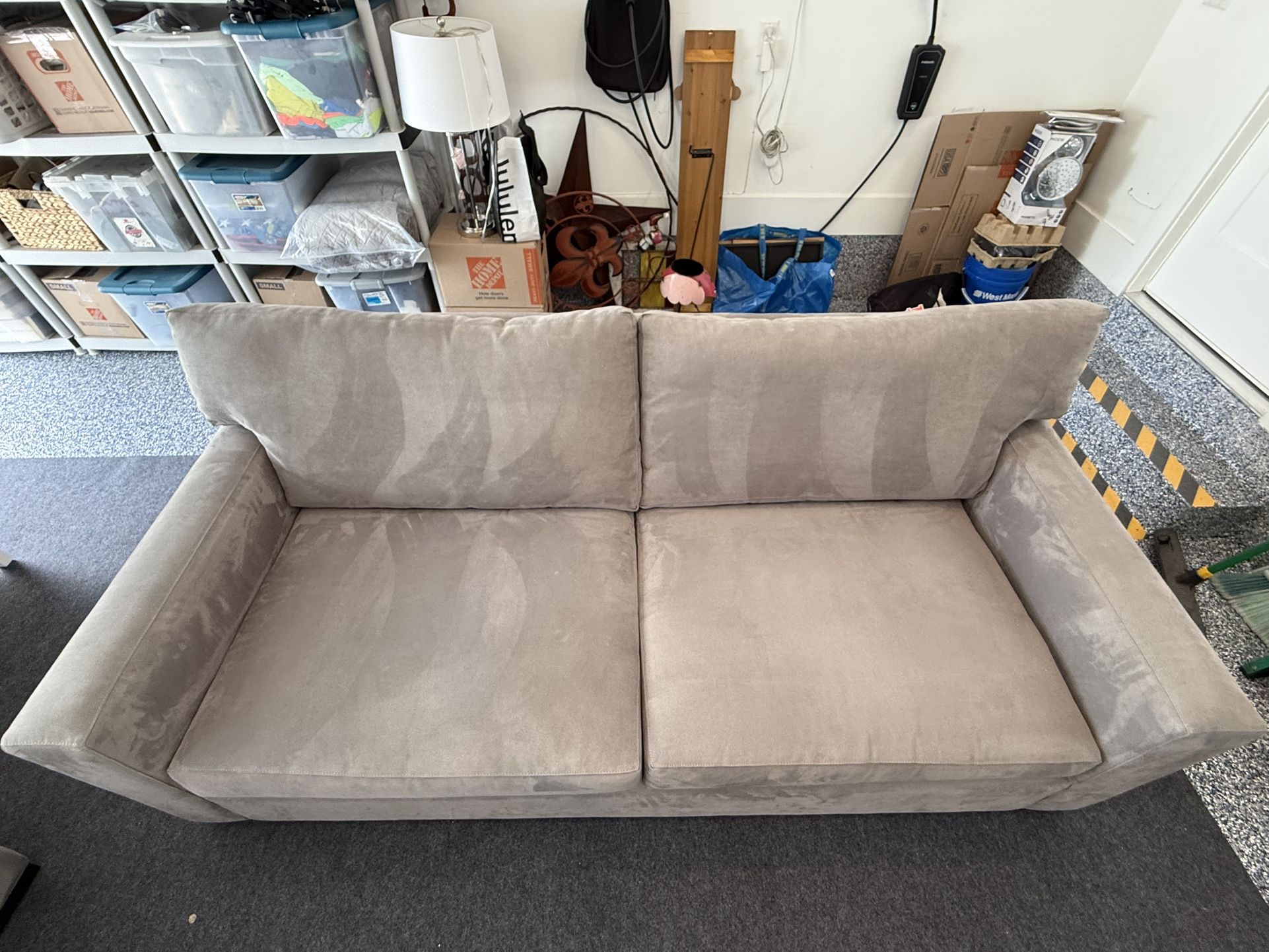 Crate & Barrel Axis 2 Seat Sofa And Ottoman