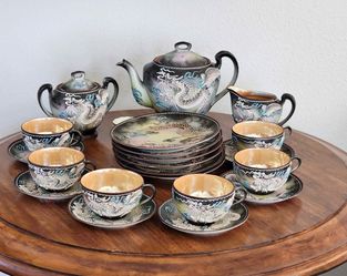 Vintage Japanese Moriage Dragonware Teaset