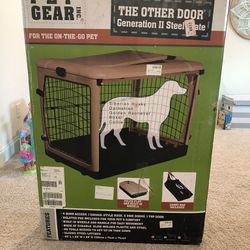 Steel Crate For Dogs/Cats (new In Box) Tan Color